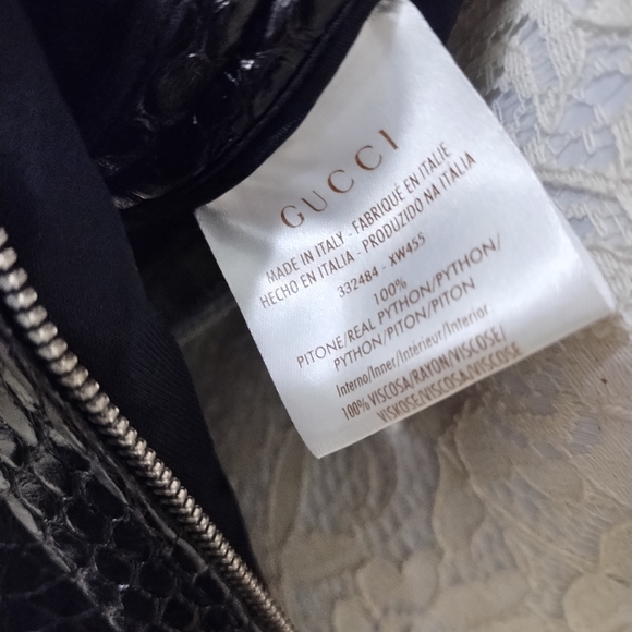 GUCCI TOP OR JACKET BLACK PYTHON - Picture 12 of 13